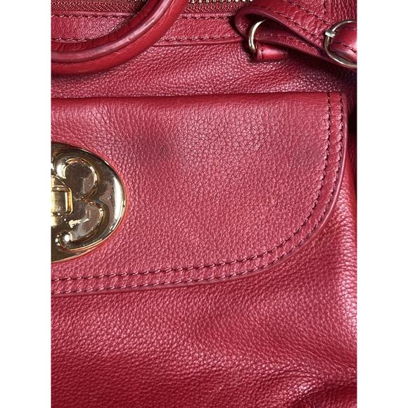 Emma Fox Classic Large Foldover Leather Bag Bordeaux ML8614 —READ— - Picture 10 of 16